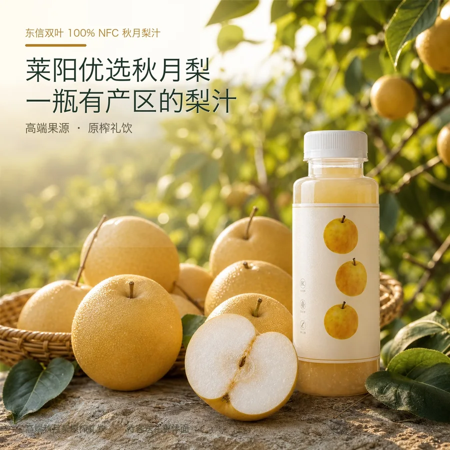 东信双叶百分百 NFC 秋月梨汁与鲜梨